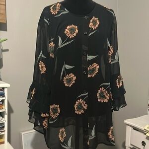 Cabi medium button down blouse   F